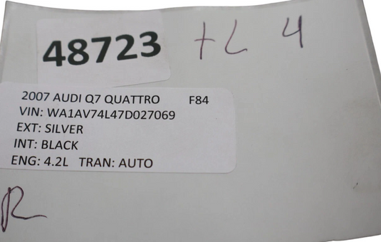 07-09 Audi Q7 4L Rear Right Passenger Side Tail Light Lamp 4L0945094A Oem