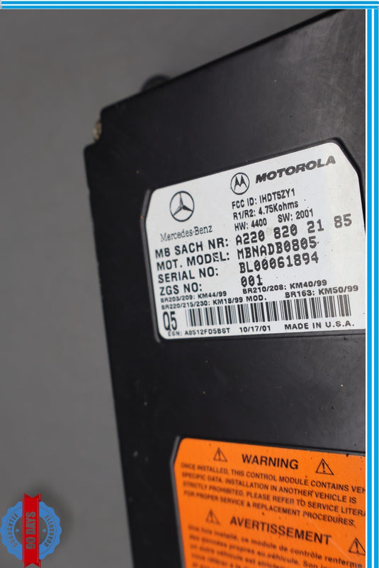 00-06 Mercedes W220 SL600 SL500 Voice Command Control Module Unit ECU Oem