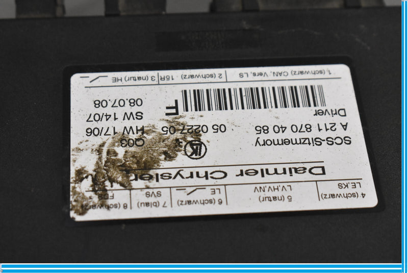 Load image into Gallery viewer, 06-12 Mercedes W164 GL500 GL450 Front Left Side Seat Control Module ECU Oem
