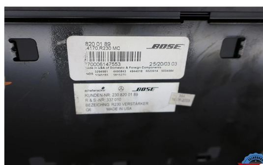 03-04 Mercedes R230 SL500 SL55 AMG SL600 Amplifier Amp Bose Audio Sound Oem