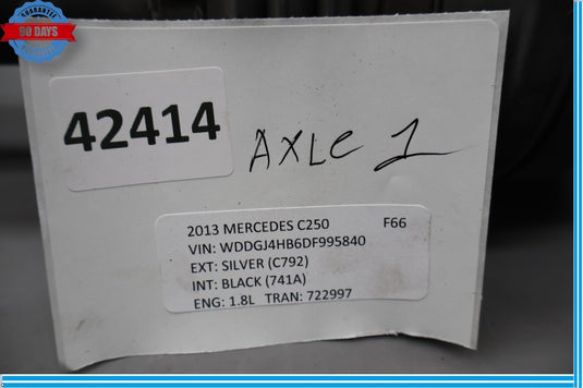 08-14 Mercedes C250 C350 W204 Rear Right Passenger Side Axle CV Half Shaft Oem