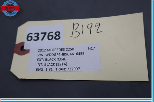 08-15 Mercedes C300 C350 C63 AMG Front Left Side Seat Cover Trim Black Oem