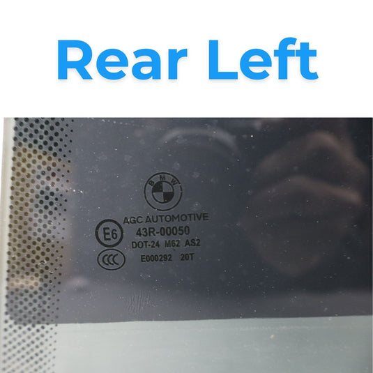 10-17 BMW 535i GT 550i GT F07 Rear Left Driver Side Door Window Glass Oem