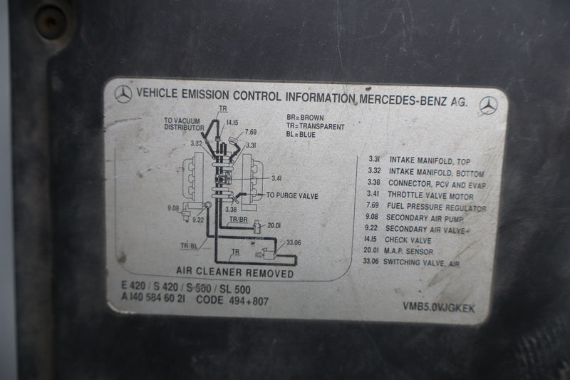 Load image into Gallery viewer, 96-02 Mercedes R129 SL320 SL500 Engine Fuse Box Control Module Bay Cover Oem
