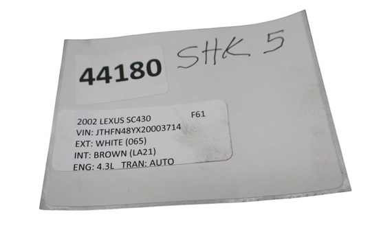 02-05 Lexus SC430 Front Left Side Shock Strut Impact Absorber 4851024300 Oem