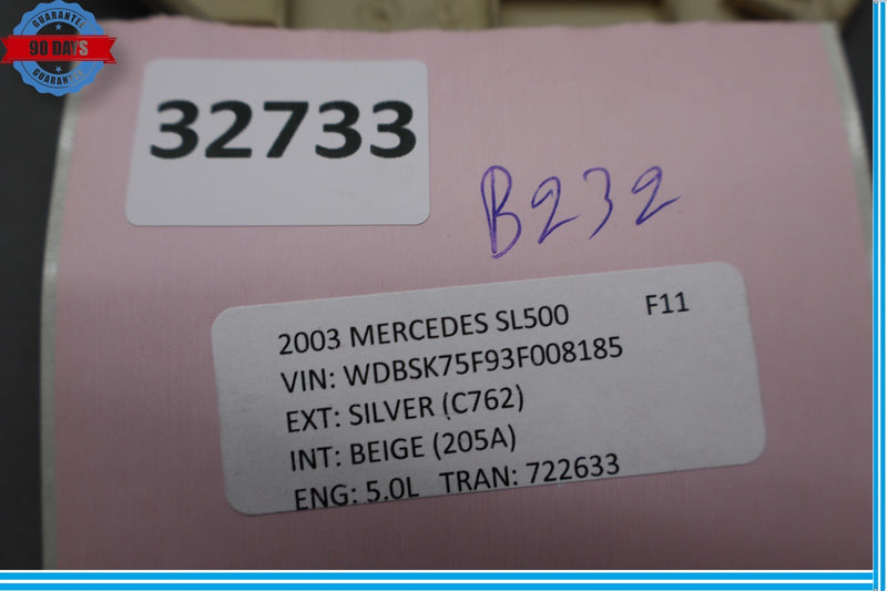 Load image into Gallery viewer, 03-12 Mercedes SL500 SL55 AMG Left Driver Side Door Panel Cover Beige Oem
