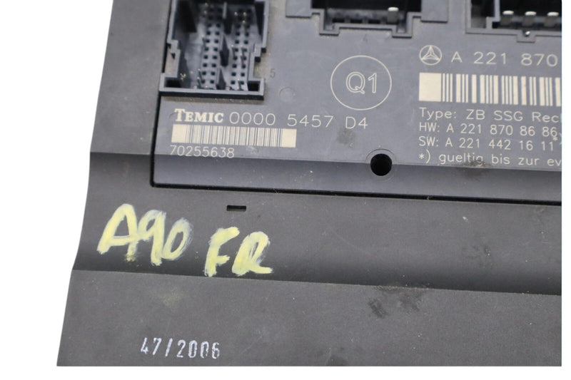 Load image into Gallery viewer, 07-13 Mercedes W221 S550 S400 S350 Front Right Side Under Seat Control Unit Oem
