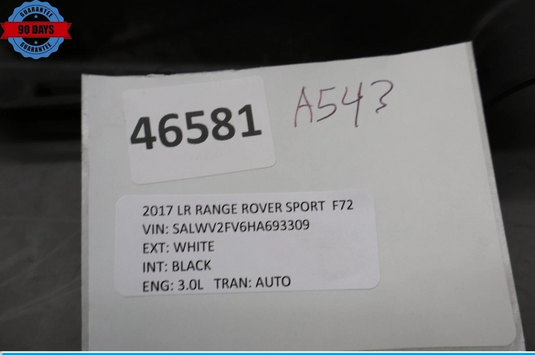 2017 Land Range Rover Sport L494 Rear Left Tailgate Gesture Module Sensor Oem