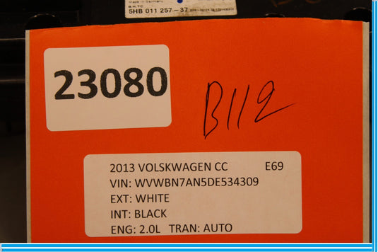 13-14 Volkswagen CC AC A/C Heater Temperature Climate Control Unit Oem