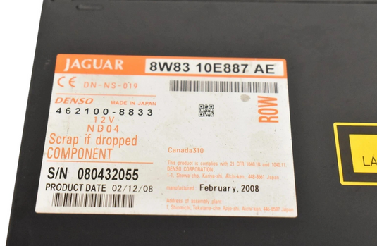 07-15 Jaguar X250 XF XK Car Navigation CD DVD Disc Player GPS AW8310E887AE OEM