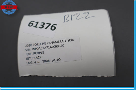 10-16 Porsche Panamera 970 Right Side Seat Belt Cover Trim Panel Set Oem