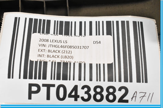 07-12 Lexus LS460 Black Steering Column Upper Trim Cover Panel w/o Precrash Oem