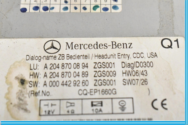 Load image into Gallery viewer, 08-11 Mercedes W204 C300 C250 Navigation Command Head Unit DVD CD Audio OEM
