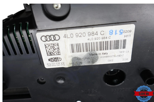 10-12 Audi Q7 Speedometer Instrument Dash Gauge Cluster Black 4L0920984C Oem