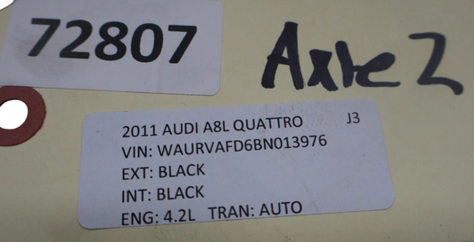 11-18 Audi A8 A8 Quattro Front Left Driver Side CV Axle Shaft Drive Shaft OEM