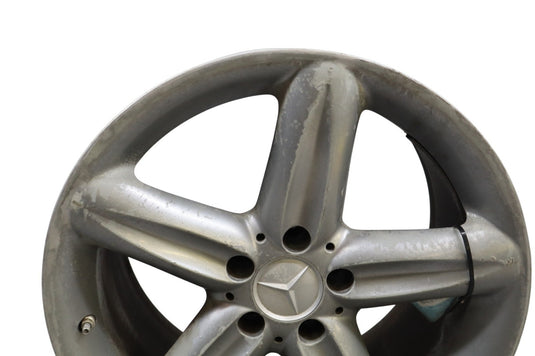03-08 Mercedes R230 SL500 9.5 x 18 18" Rear Wheel Rim Silver 2304010502 Oem