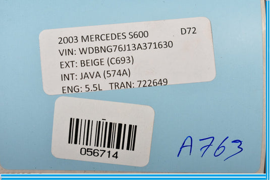 2003 Mercedes S600 Keyless Engine Start Stop Ignition Button Switch Oem