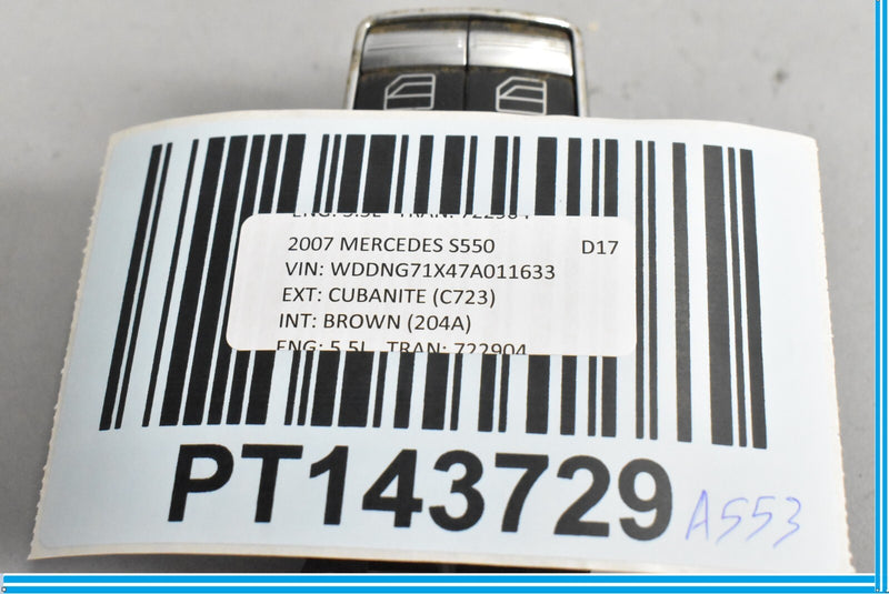 Load image into Gallery viewer, 07-13 Mercedes S550 S400 S350 W221 Rear Left Window Control Switch Oem
