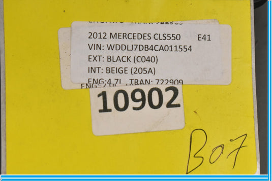 08-14 Mercedes CLS550 W218 Rear Right Passenger Side Door Control Module Oem