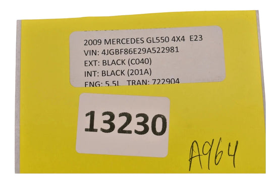 07-12 Mercedes X164 GL550 GL450 3rd Row Left Driver Side Seat Belt Seatbelt OEM