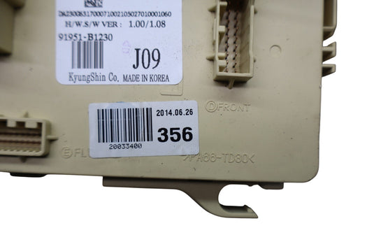 14-16 Hyundai Genesis Dash Fuse Box Relay Junction Block 91951-B1230 Oem