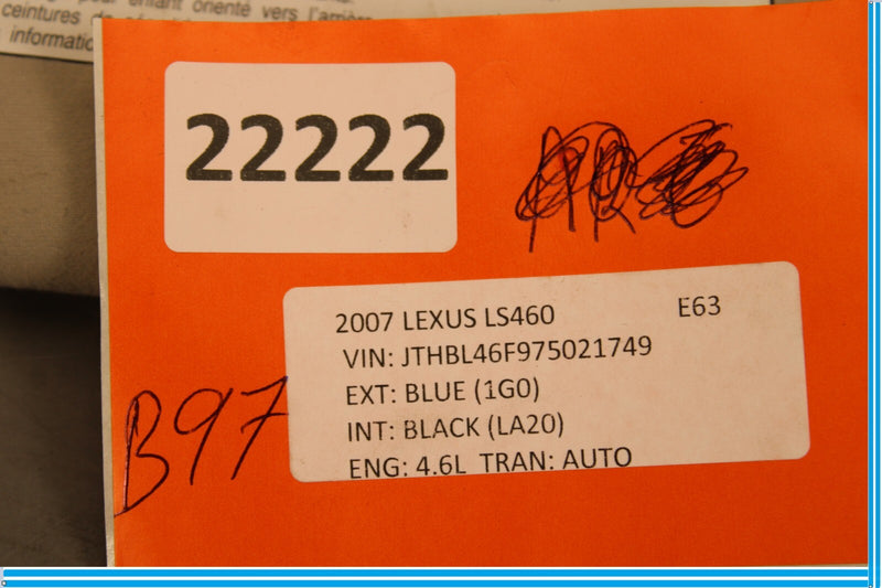 Load image into Gallery viewer, 07-12 Lexus LS460 Front Right Passenger Side Upper Sunvisor Sun Visor Oem
