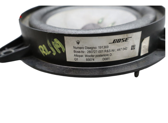 03-13 Maserati Quattroporte M139 Rear Left Side Audio Sound Speaker Oem