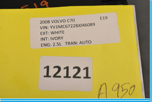 06-13 Volvo C70 Series Parking Assist Module Computer Control Module Unit Oem