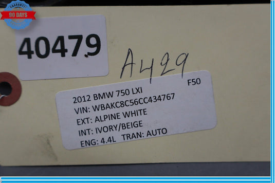 09-15 BMW 750Li xDrive Right Passenger Side Air Intake Channel Duct W/ Brack Oem