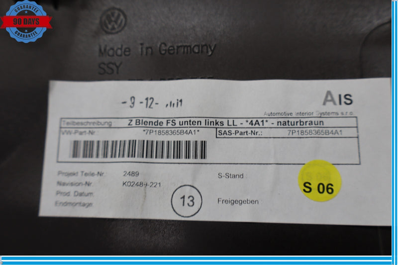 Load image into Gallery viewer, 11-17 Volkswagen Touareg Left Driver Knee Bolster Dash Trim 7P1858365B Oem
