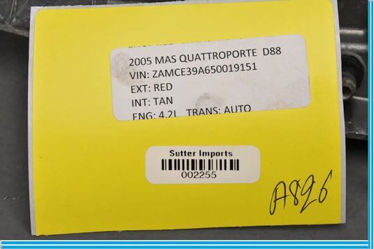05-08 Maserati Quattroporte M139 Front Left Side Exterior Door Lock Handle Oem