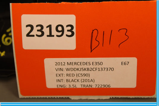 10-14 Mercedes CLS550 E350 Front Left Driver Side Headrest Cover Black Oem