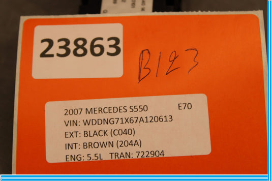 07-14 Mercedes W221 S550 CL550 Electronic Parking Button Switch 2215401445 Oem