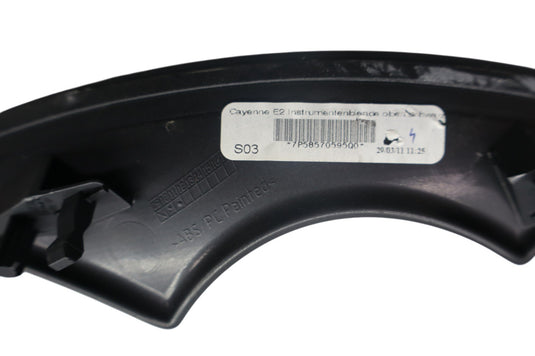 11-18 Porsche Cayenne Speedometer Instrument Cluster Upper Trim Cover Oem