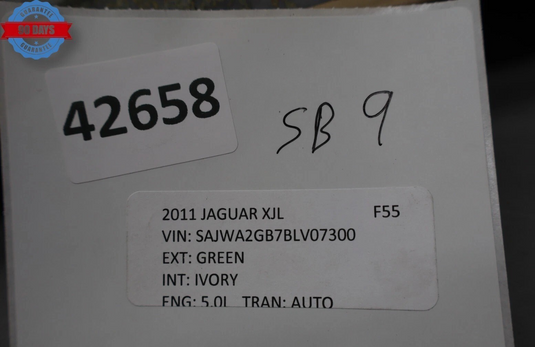 10-13 Jaguar X351 XJ Front Left Side Seat Backboard w/ Pocket Trim Panel OEM