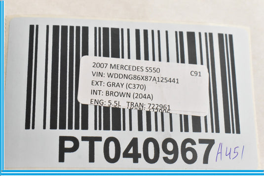 07-13 Mercedes W221 S550 S450 Front Left Driver Seat Control Unit 2218707393 OEM