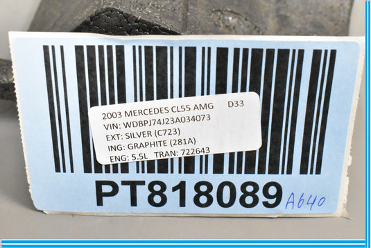 00-06 Mercedes CL500 CL600 W215 Front Left Bumper Reinforcement Foam Piece Oem