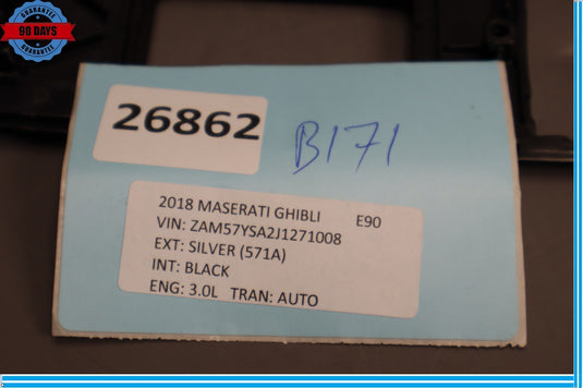 17-22 Maserati Ghibli Front Center Console Trim Bezel Cover 670119995 Oem