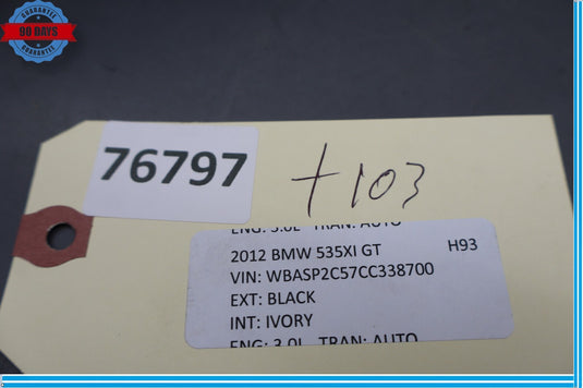 10-17 BMW 535i GT xDrive Left Driver Side Upper Trunk Lid Trim Cover Oem