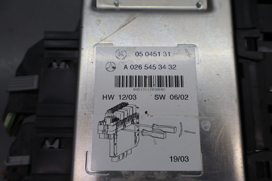 03-12 Mercedes R230 SL550 SL500 SL55 AMG Rear SAM Fuse Box Relay Module Oem