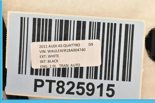 08-16 Audi A5 Rear Right Passenger Side Quarter Panel Trim Cover 8T0867036 OEM