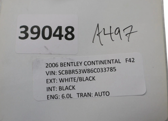 03-12 Bentley Continental GT GTC Rear Left Driver Side Door Sound Speaker Oem