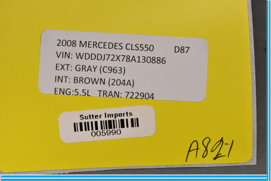 06-11 Mercedes CLS550 W219 Rear Right  Door Keyless Go Control Module Oem