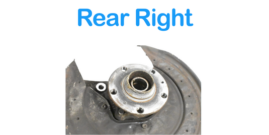 03-12 Bentley Continental Rear Right Passenger Spindle Knuckle Hub 3D0615612 Oem