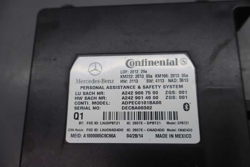 Load image into Gallery viewer, 14-17 Mercedes B-Class W242 W246 B250e Distress Call Control Unit 2429007500 Oem
