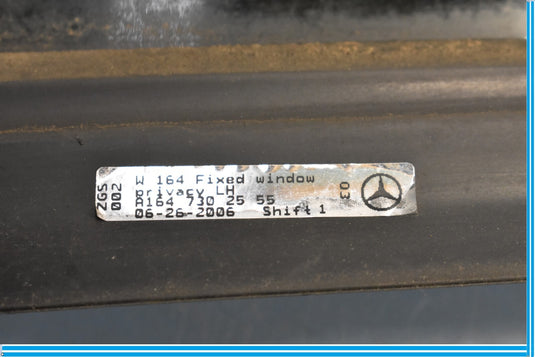 06-11 Mercedes S550 ML500 ML63 AMG Rear Left Driver Quarter Window Glass Oem