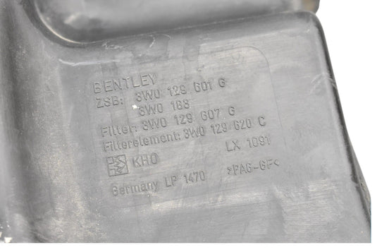 04-12 Bentley Continental Left Driver Side Air Cleaner Box 3W0129601G Oem