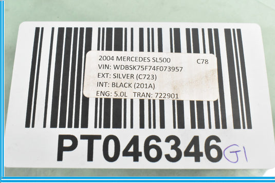 03-11 Mercedes R230 SL500 SL65 AMG Rear Left Side Door Window Quarter Glass OEM