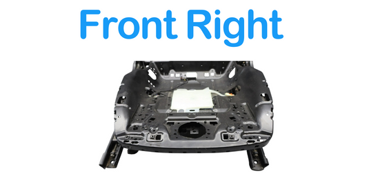 11-17 Volkswagen VW Touareg Front Right Lower Seat Track Frame Rail W/ Motor Oem