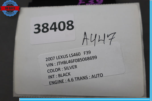 07-12 Lexus LS460 LS600L Fuel Door Trunk Lid Release Switch 15C041 Oem
